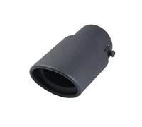 CRJIMX Automobile Tailpipe Tailpipe Exhaust Hood Stainless Steel Muffler Flue Muffler Universal Exhaust Pipe Air Intake 63mm(BLACK,Straight)