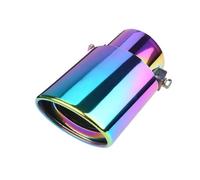 CRJIMX Automobile Tailpipe Tailpipe Exhaust Hood Stainless Steel Muffler Flue Muffler Universal Exhaust Pipe Air Intake 63mm(Multicolor,Straight)