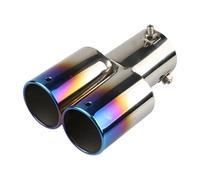 CRJIMX Automobile Tailpipe Universal Exhaust Stainless Steel Exhaust Hood Sound Tail Muffler Modification(Blue,Straight)