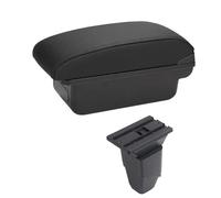 CRJIMX Cabrio Armrest Box Arm Elbow Rest Center Console Storage Case Accessories With Cup Holder USB Port For Peugeot 206 207 CC(A-Black black line)