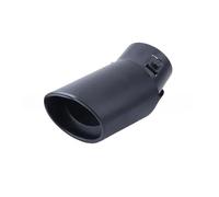 CRJIMX Car Accessories For Automobile Exhaust Pipe Sleeve For Tail Throat For Muffler Tip Gold Silencing Universal 63mm Stainless Steel Modified Exhaust Pipe(BLACK,Curved)