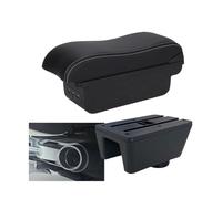 CRJIMX Car Armrest Auto Storage Box Retrofit Parts Interior Car Accessories Arm For Seat For Ibiza For Ibiza 6j For Ibiza 6L(B3 Black white 3USB)
