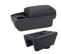 CRJIMX Car Armrest Auto Storage Box Retrofit Parts Interior Car Accessories For Seat For Ibiza For Ibiza 6j For Ibiza 6L(B3 Black white 6USB)