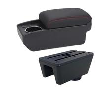 CRJIMX Car Armrest Auto Storage Box Retrofit Parts Interior Car Accessories For Seat For Ibiza For Ibiza 6j For Ibiza 6L(B1 Black red 6USB)