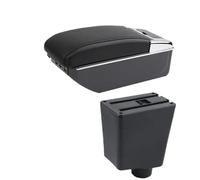 CRJIMX Car Armrest Box Accessories Storage Parts Dedicated Interior Retrofit For R&enault For Captur For Clio 3 III(D black line 7USB)