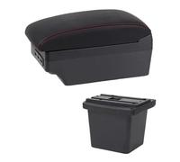 CRJIMX Car Armrest Box For Hyundai For Elantra For Touring I30 FD I30cw 2007 2008 2009 2010 2011 Arm Rest Storage Box(E1 Red Line)