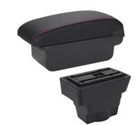 CRJIMX Car Armrest Box For Opel For Astra For Astra J 2012 2013 2014 2015-2020 Central Armrest Box Storage Box Retrofit Part(C1 Black red NO USB)
