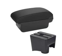 CRJIMX Car Armrest Box Interior Parts Storage Box Car Accessories USB For VW For POLO Mk5 6R For Vento 2012 2013 2014 2015 2016 2017 2018(C2 Black line NO USB)