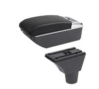 CRJIMX Car Armrest Box Storage Box Retrofit Car Accessories For R&enault For Sandero Stepway Armrest Box(C2 black line 7USB)