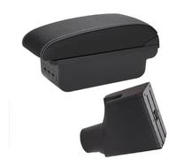 CRJIMX Car Armrest Center Storage Box Interior Details Retrofit Parts For Toyota For Yaris Hybrid 2015 2016 2017 2018 2019 2020 2021-2023(B3 Black white 3USB)