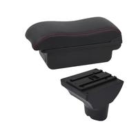CRJIMX Car Armrest For Hyundai I20 Armrest Box For Hyundai I20 Center Storage Box Interior Retrofit Parts(A1 Black red NO USB)