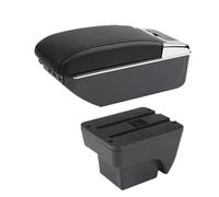 CRJIMX Car Armrest For Seat For Ibiza Armrest Box For Ibiza 6j For Ibiza 6L 2018-2025 Auto Storage Box Retrofit Interior(C2 black line 7USB)