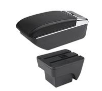 CRJIMX Car Armrest For Seat For Ibiza Armrest Box For Ibiza 6j For Ibiza 6L 2018-2025 Auto Storage Box Retrofit Interior(B2 black line NO USB)