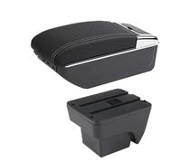 CRJIMX Car Armrest For Seat For Ibiza Armrest Box For Ibiza 6j For Ibiza 6L 2018-2025 Auto Storage Box Retrofit Interior(C3 white line 7USB)