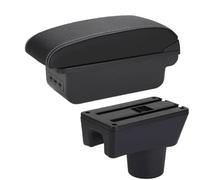 CRJIMX Car Armrest Storage Box Car Accessories For Mitsubishi For Attrage For Mirage Armrest Box For Space Star(B3 Black white 3USB)