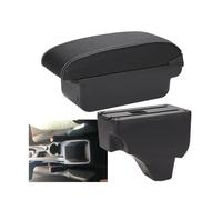 CRJIMX Car Armrest Storage Box Retrofit Parts Interior Details Car Accessories For Peugeot 208 2019 2020 2021 2022 2023 2024(C3 Black white NO USB)