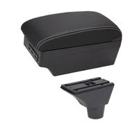 CRJIMX Car Central Armrest Box For Opel For Meriva Box Center Console Arm Elbow Support Storage Case(C-Black white line)