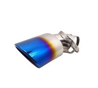 CRJIMX Car Exhaust Pipe For N&issan For Qashqai Muffler Exterior End Tail Pipe Outlet Dedicated Exhaust Tip Tail Frame Accessories(Blue,Single tube)