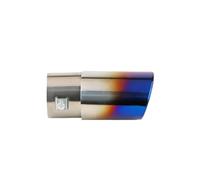 CRJIMX Car Exterior Parts Car Exhaust Muffler Tip Stainless Steel Black Straight Bent Exhaust Tail Muffler Tip Pipe(Blue,Straight)