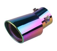 CRJIMX Car Stainless Steel Round Bend Exhaust Tail Muffler Tip Pipe Universal Fits Car Accessories