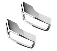 CRJIMX Car Tail Muffler Exhaust Pipe Output Cover For Peugeot 3008 4008 5008 2017-2021 ABS Carbon Fiber/Bright Silver Car Accessories(Silver)