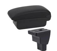 CRJIMX Central Storage Box Interior Retrofit Parts Car Accessories For Hyundai I10 Armrest Box For Hyundai For Hb20(A2 black line No USB)