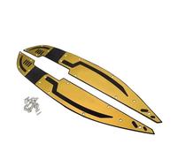 CRJIMX CNC Aluminum Motorcycle Footrest For PCX125 PCX160 2021 2022 Left Right Footboard Set Matte Surface Durable(Gold)