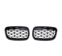 CRJIMX Diamond Kidney Grille Racing Grill For X5 X6 E70 E71 2008-2013 Front Grills Car Styling Meteor Style Replacement(BLACK)