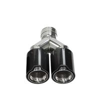 CRJIMX ER Performance Carbon Fiber Exhaust Tip Tailpipe Nozzles Dual Universal Muffler End Pipes For B&MW Series Inlet 63.5 Mm Outlet 93 Mm(Right ID63.5-OD93mm)