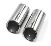 CRJIMX For A4 B8 2009 2010 2011 2012 2013 2014 2015 Accessories Stainless Steel Car Exhaust Tail Throat Pipe Trim Styling(Silver)