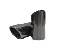 CRJIMX For A4 B8 A3 8V 8P A1 Q5 2010 2011 2012 2013 2014 2015 2016 Car Stainless Steel Exhaust Pipe Muffler Tip Cover Car-Styling Accessories(BLACK)