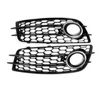 CRJIMX For A4 B8 S-Line S4 2008 2009 2010 2011 2012 2013 Front Fog Lamp Case Cap Honeycomb Fog Light Grille Chrome Cover Grid Trim