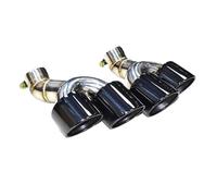 CRJIMX For A6 A7 C8 2020+ Quad Carbon Fiber Car Exhaust Tip Muffler Tip Exhaust System Nozzle Tailpipe Tips Auto Accesories(BLACK)