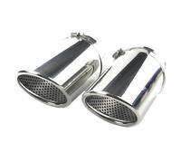 CRJIMX For A6 C6 4F Q7 4L 2005-2010 2011 Accessories Stainless Steel Car Exhaust Pipe Muffler Cover Tail Throat Exterior Refit(Silver)