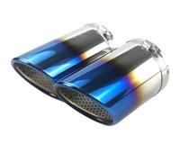 CRJIMX For A6 C6 4F Q7 4L 2005-2010 2011 Accessories Stainless Steel Car Exhaust Pipe Muffler Cover Tail Throat Exterior Refit(Blue)