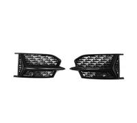 CRJIMX For A6 C8 S6 S-Line 2019-2022 Car Front Bumper Fog Light Frame Fog Lamp Grille Protector Grill Cover Decoration Body Kits (Glossy Black)