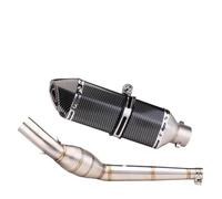 CRJIMX For Aprilia GPR125 GPR150 Motorcycle Exhaust Escape MOTO Modified Middle Tube Link Pipe Stainless Steel With Catalyst DB Killer(Style k)
