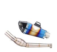 CRJIMX For Aprilia GPR125 GPR150 Motorcycle Exhaust Escape MOTO Modified Middle Tube Link Pipe Stainless Steel With Catalyst DB Killer(Style D)
