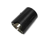 CRJIMX For B&MW All Models Straight Edge Carbon Fiber Exhaust Pipe Tail Pipe 1 Piece(Silver)