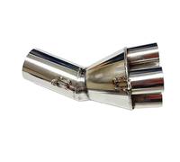 CRJIMX For B&MW K75 K100 K100RS K1100 Motorcycle Stainless Steel Exhaust Pipe Adapter Upgrade 4-in-1 Collector Accessories(35 degrees)
