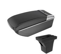 CRJIMX For C&hevrolet For AVEO Car Armrest Central Storage Box With Cup Holder Auto Parts Double-layer Storage(Black line No USB)