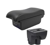 CRJIMX For C&hevrolet For Sail 3 For Aveo 3 Car Armrest Retrofit Parts Storage Box Decoration Car Accessorie(B2 black line 3USB)