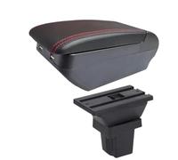 CRJIMX For C&hevrolet For Tracker Holden For Trax 2013 2014 2015 2016 2017 2018 2019 2020 Car Armrest Box Car Arm Storage Box Accessories(H red line 4USB)