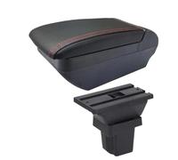 CRJIMX For C&hevrolet For Trax Armrest Box Car Armrest 2013 2014 2015 2016 2017 2018 2019 20200 Car Arm Storage Box Accessories(F red line No USB)