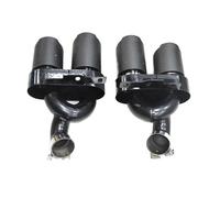 CRJIMX For C8 A6 A7 S6 S7 2019 2020 2021 Matte Black 304 Stainless Steel Carbon Fiber Exhaust Mufflers Quad Exhaust Tip Muffler Tips