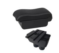 CRJIMX For Caddy Central Armrest Box Central Storage Box Interior Retrofit Car Accessories(B2 Black white 3 USB)