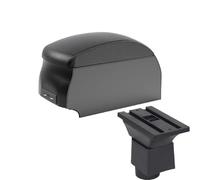 CRJIMX For Chery A1 A3 2007 2008 2009 2010 2011 Car Armrest Box Central Storage Box With USB Interface(B2 Black double)