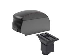 CRJIMX For Chery A1 A3 2007 2008 2009 2010 2011 Car Armrest Box Central Storage Box With USB Interface(B1 Black Red double)
