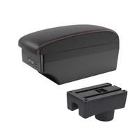 CRJIMX For Chery A13 For Very Celer For Fulwin 2 Armrest Box 2008 2009 2010 2011 2012 Center Console Storage Box With USB Interface(A1 Black red 7USB)