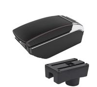 CRJIMX For Chery A13 For Very Celer For Fulwin Armrest Box Car Center Console Storage With Cup Holder 7USB(Black red 7 USB)
